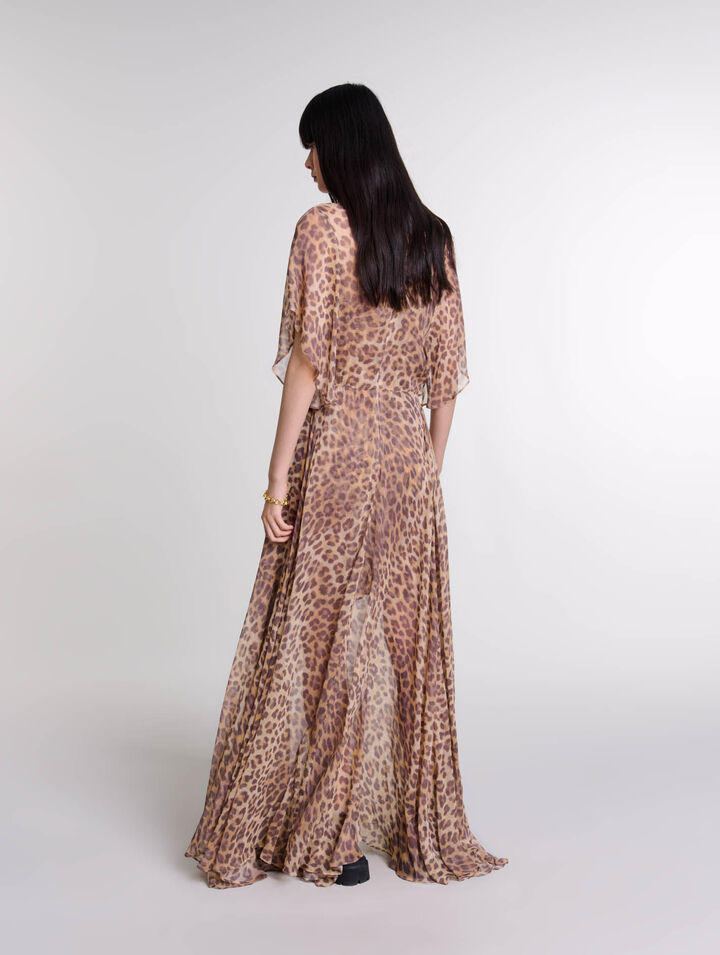 Leopard-print maxi dress