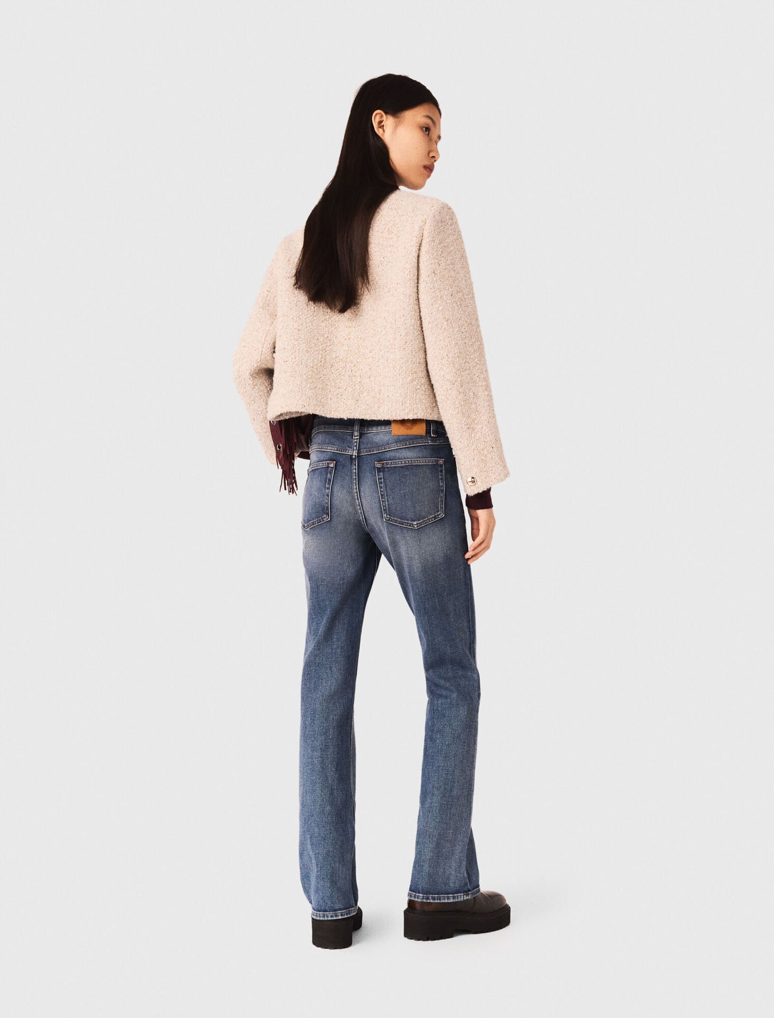 Veste courte en tweed bouclé