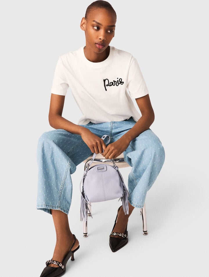 Tee shirt avec logo Paris brod&eacute;