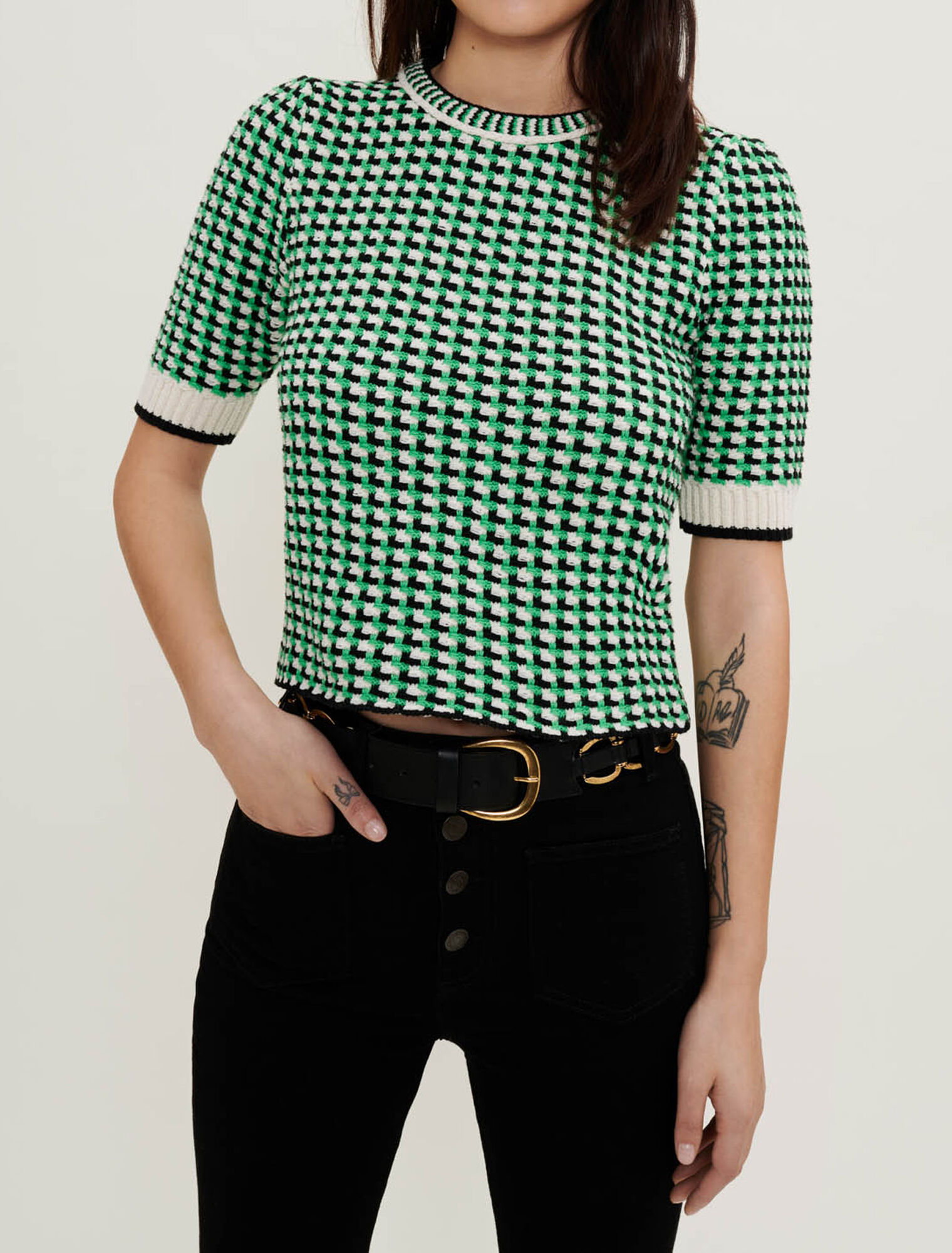 Decorative knit jumper