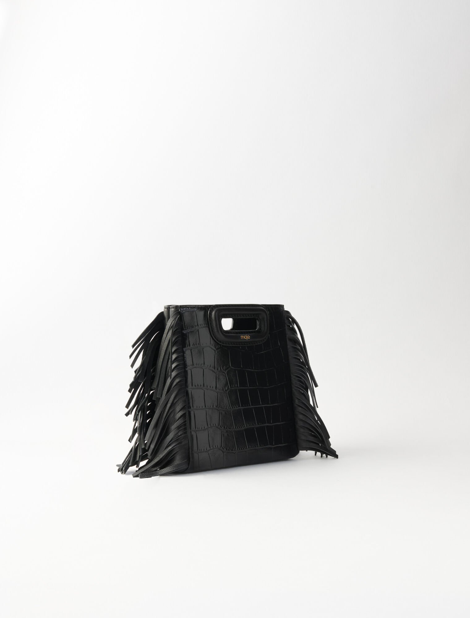 Sac M Mini en cuir croco