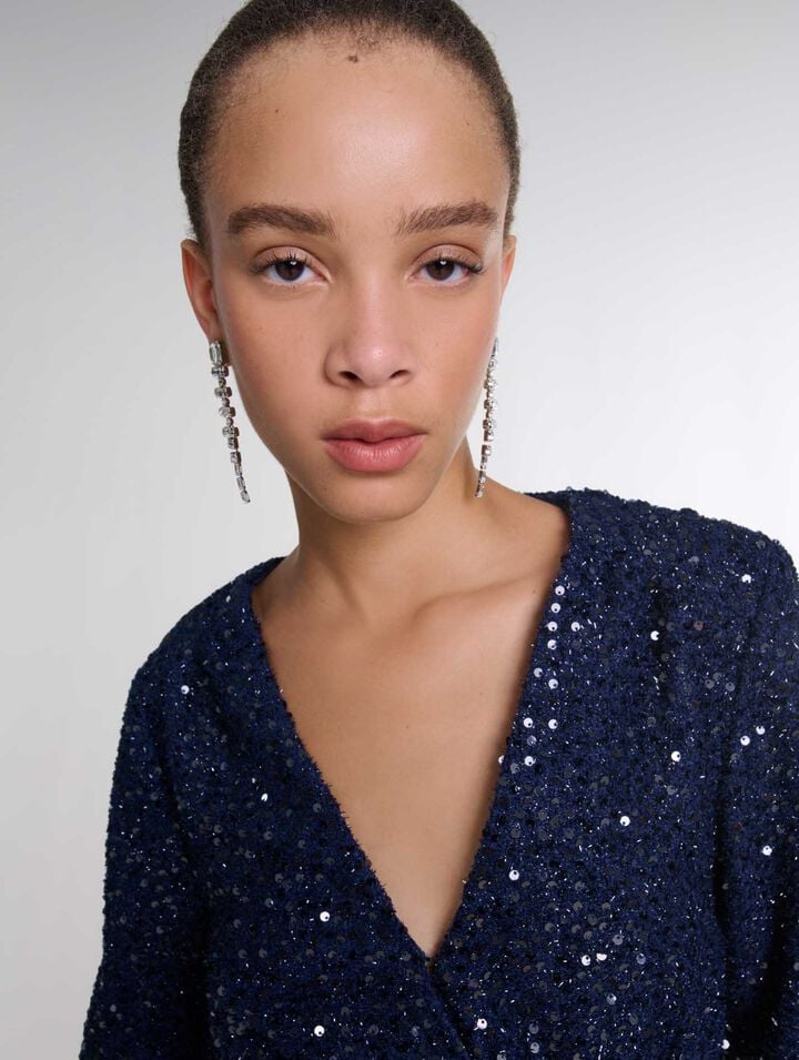 Robe courte à sequins