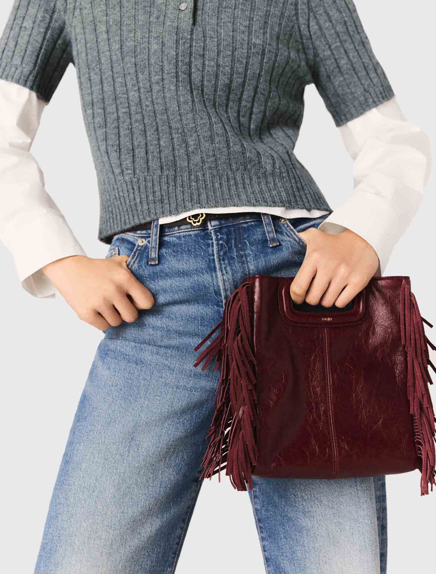 Sac M en cuir craquel&eacute;