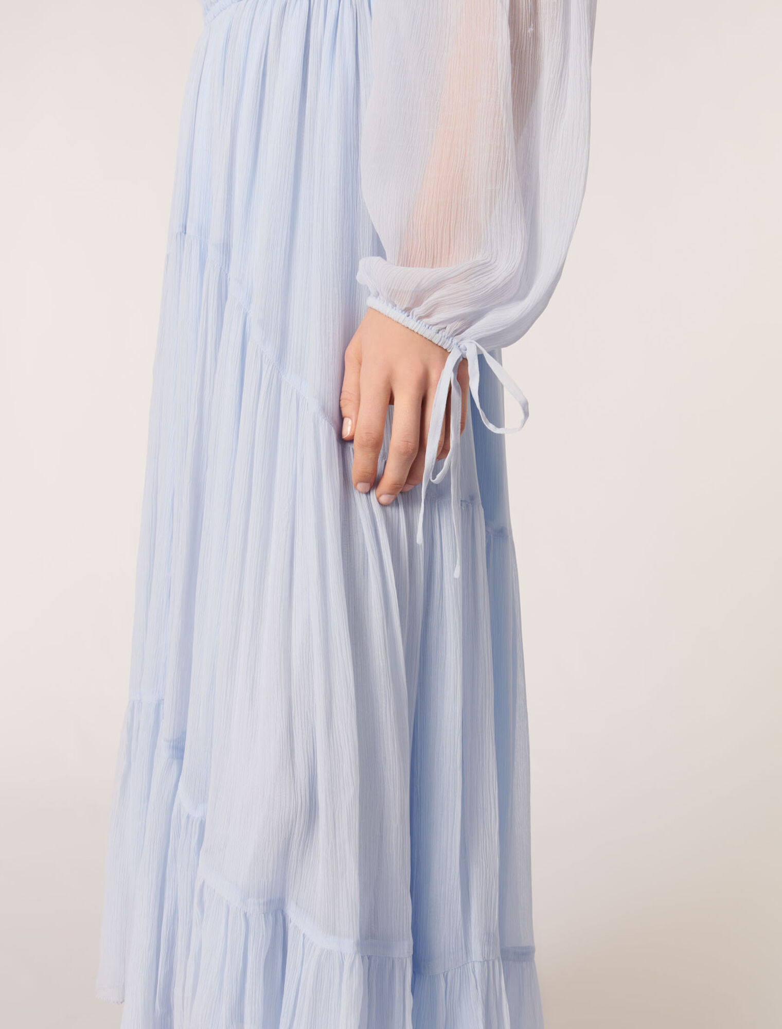 Robe longue en mousseline