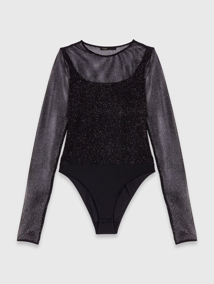 Jersey diamanté top