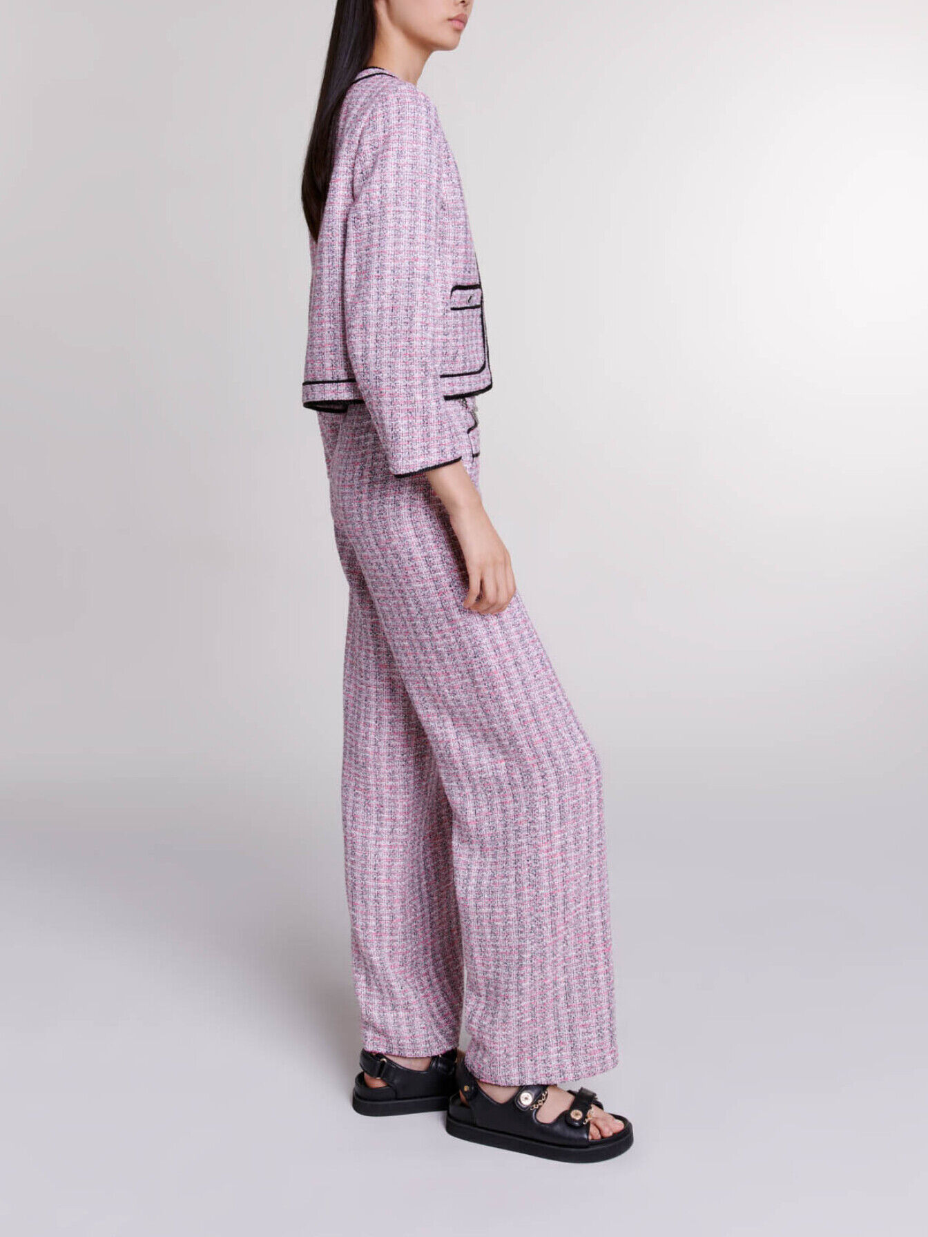 Short tweed jacket Pink For Women | Maje