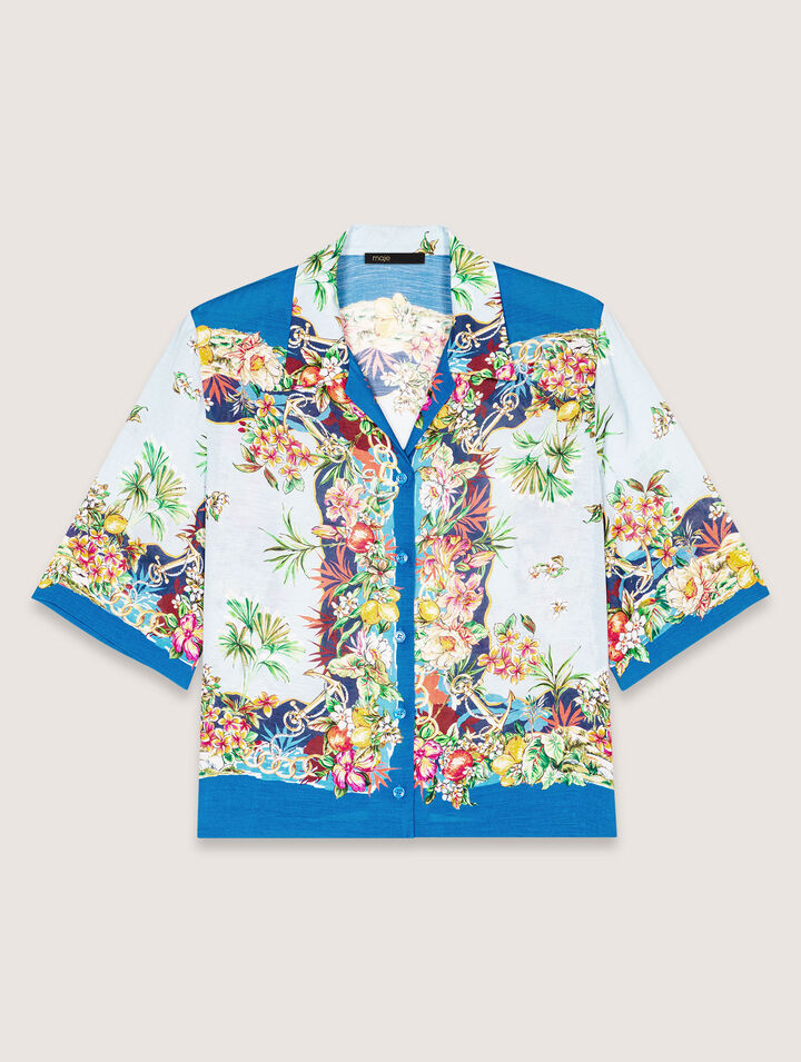 Chemise courte imprimée