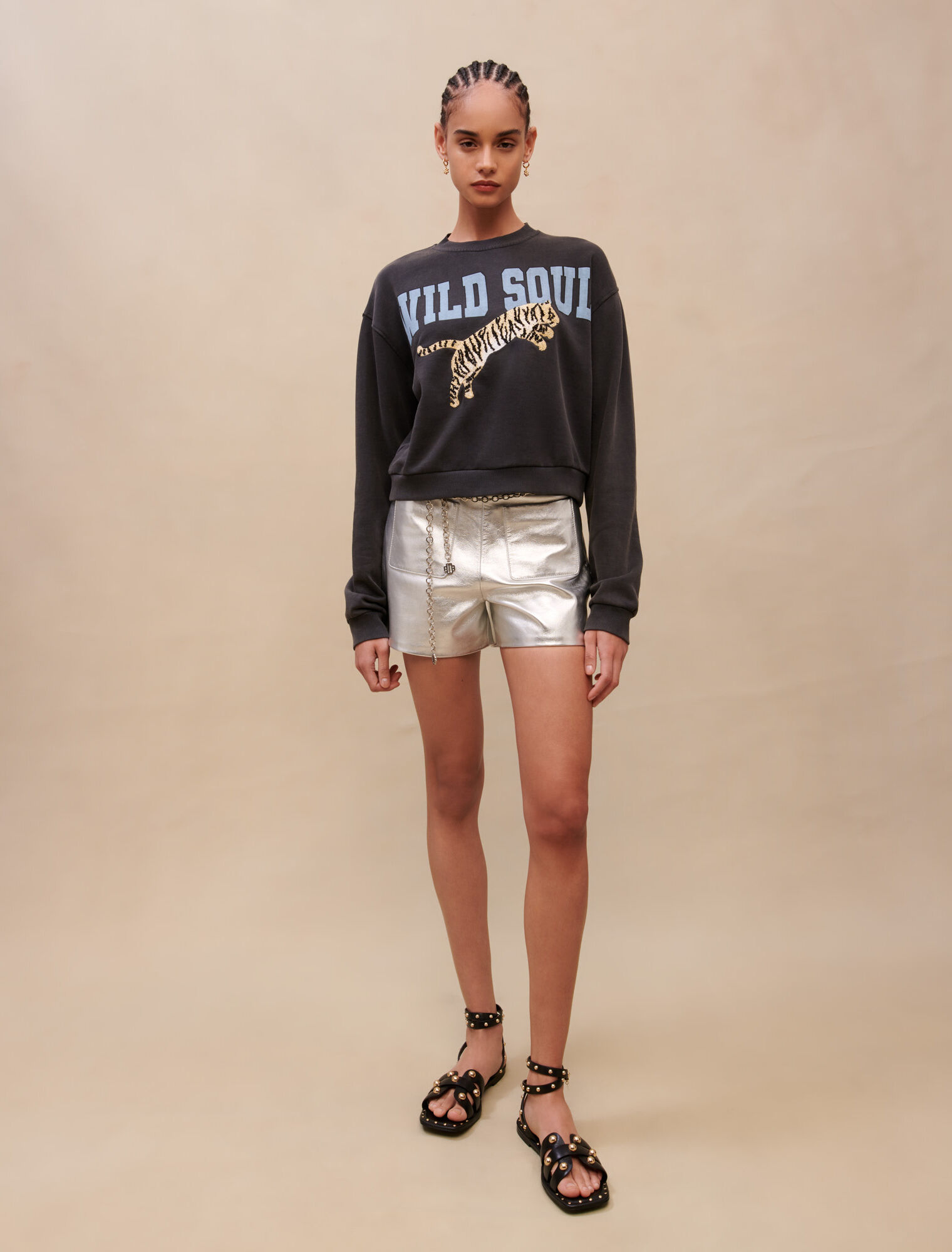 Sweat en coton imprimé