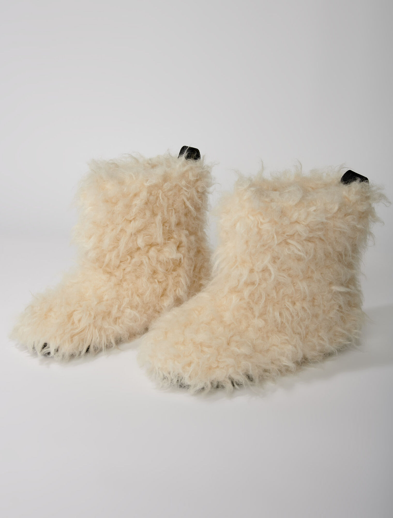 Ankle boots in fake fur