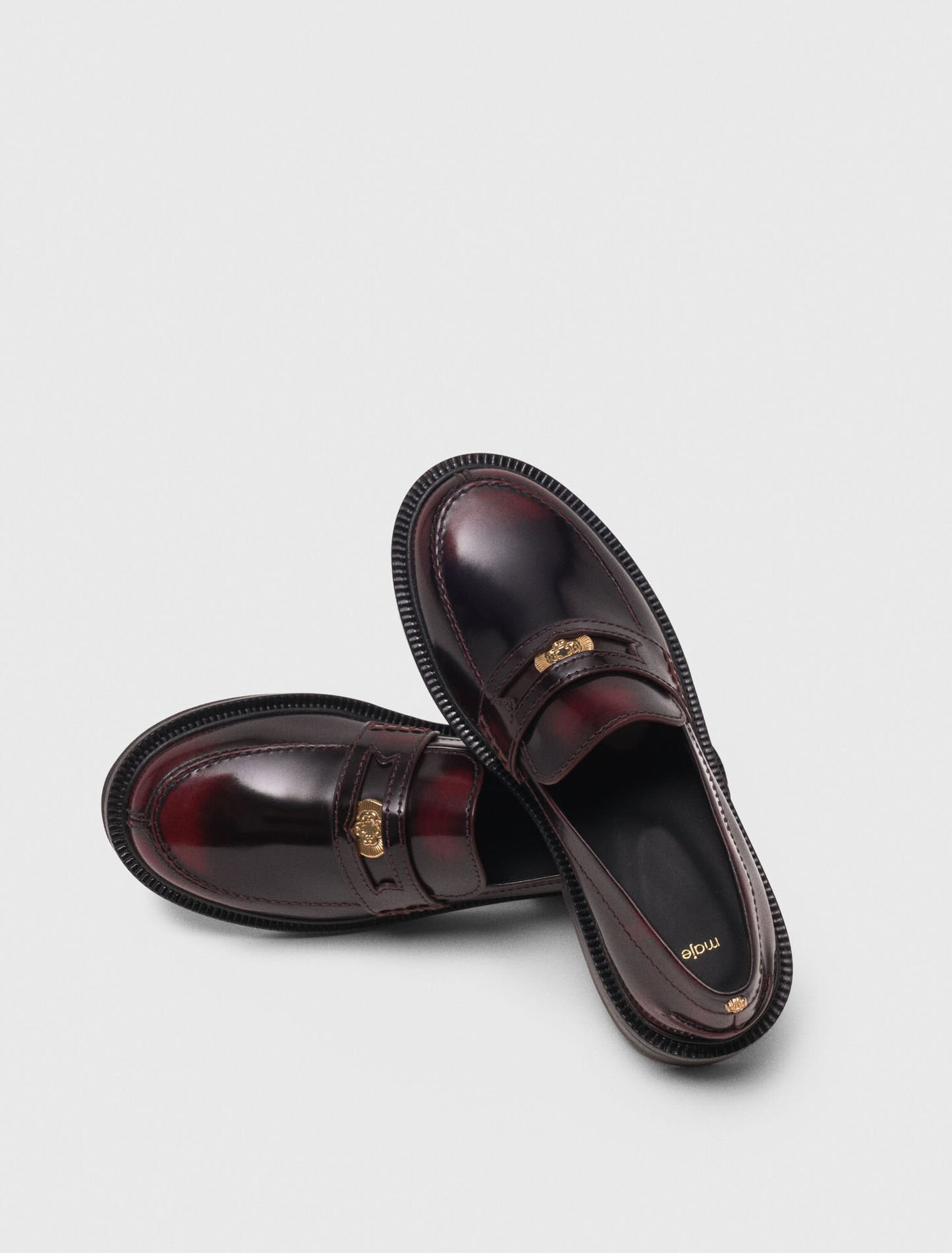Mocassins en cuir brossé