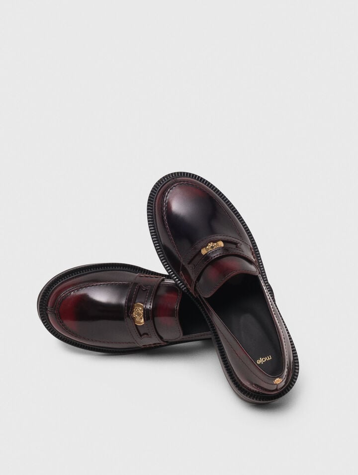 Mocassins en cuir brossé