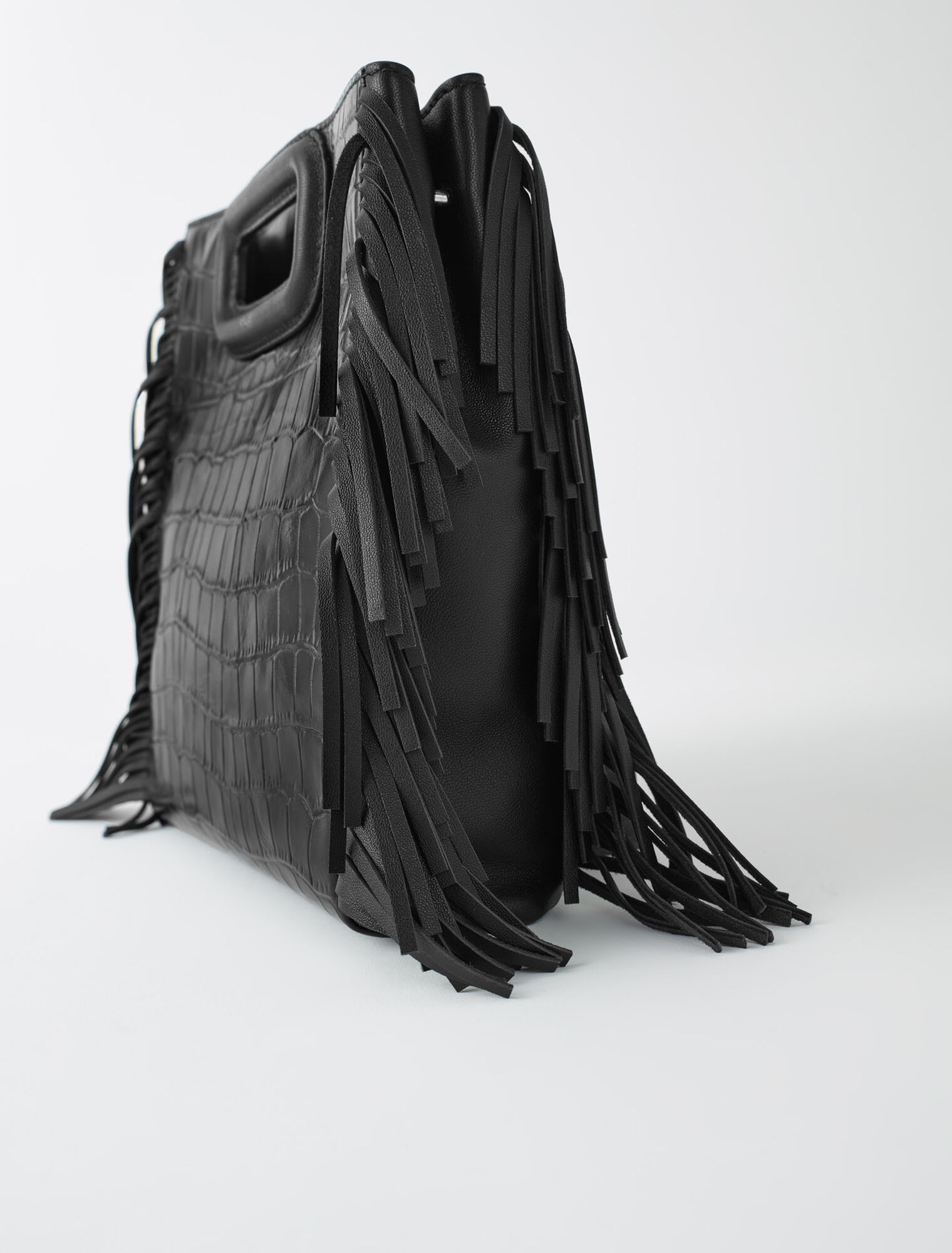 M bag in crocodile-effect leather