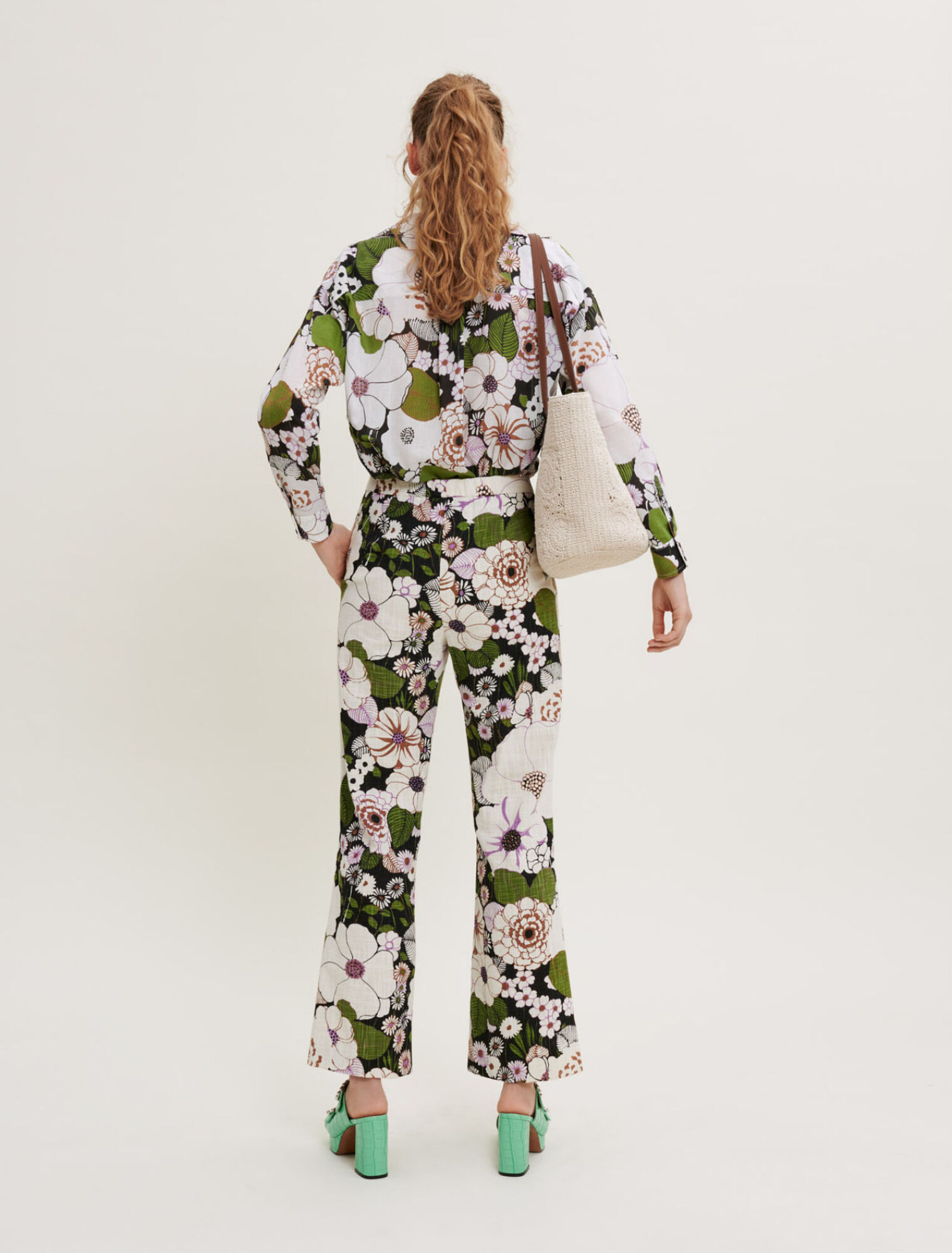 Chemise imprimé à fleurs 70's