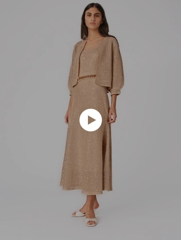 Cardigan en maille strass&eacute;e