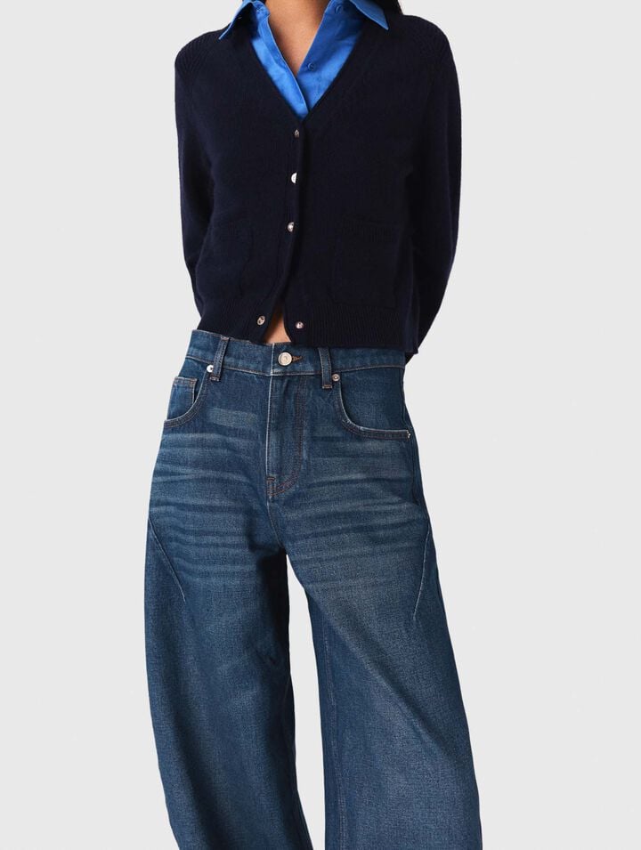 Balloon jeans with martingale