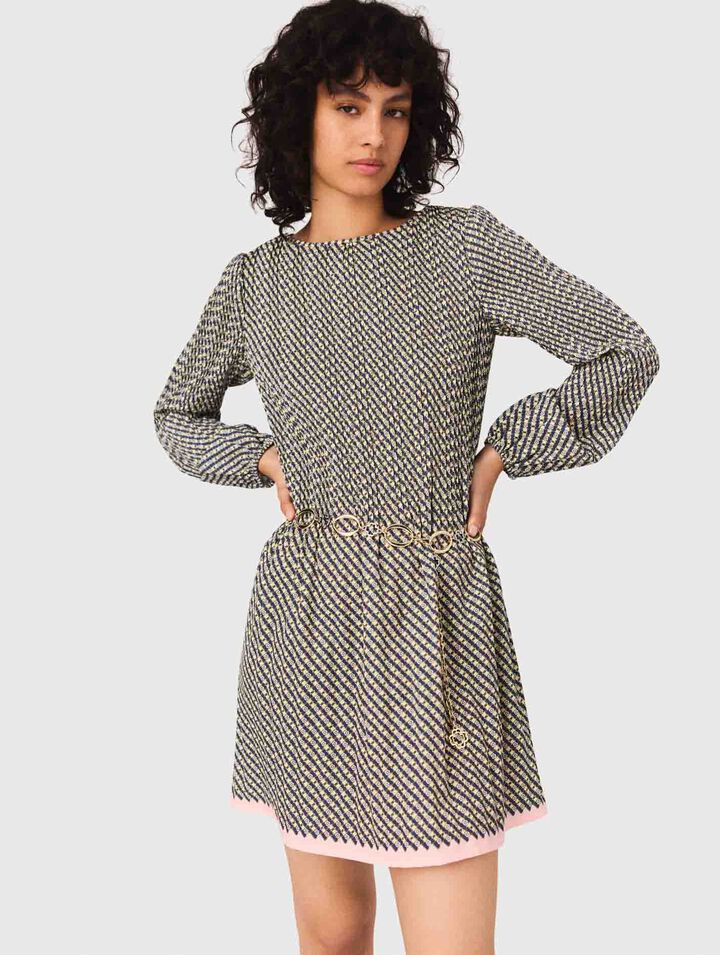 Robe plissée imprimée
