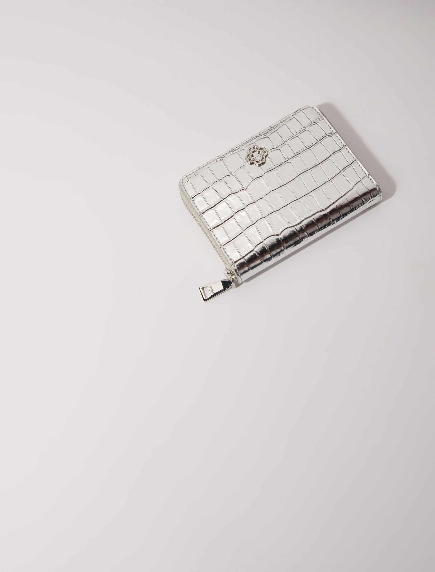 Mock croc leather wallet