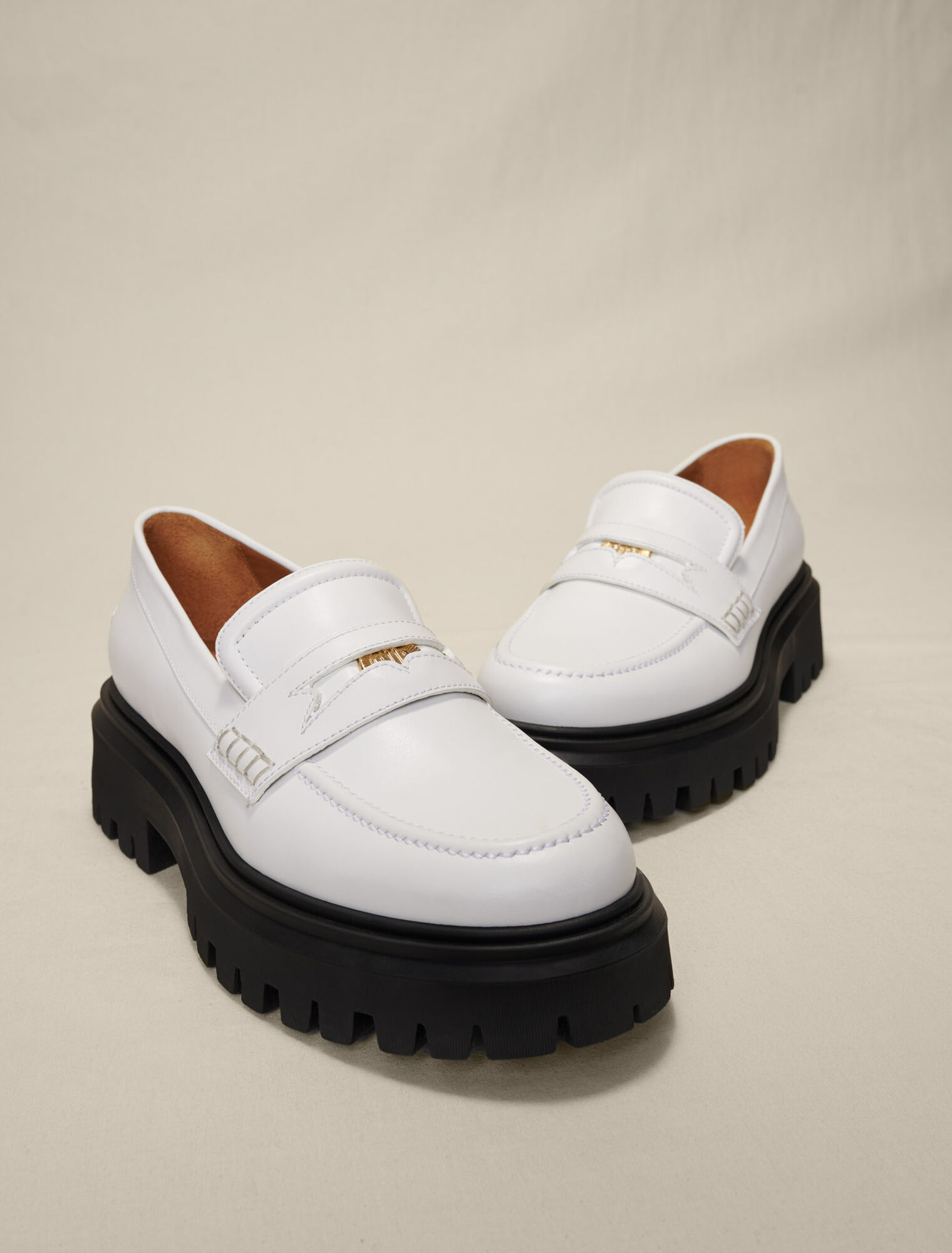 Mocassins en cuir à plateforme