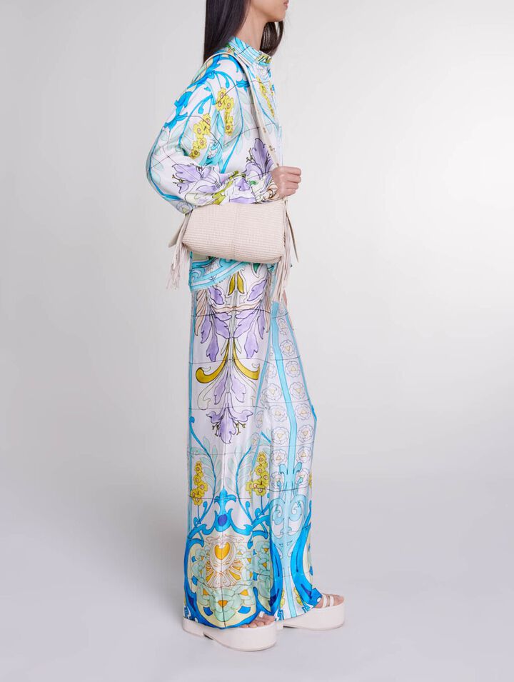 Pantalon satiné imprimé