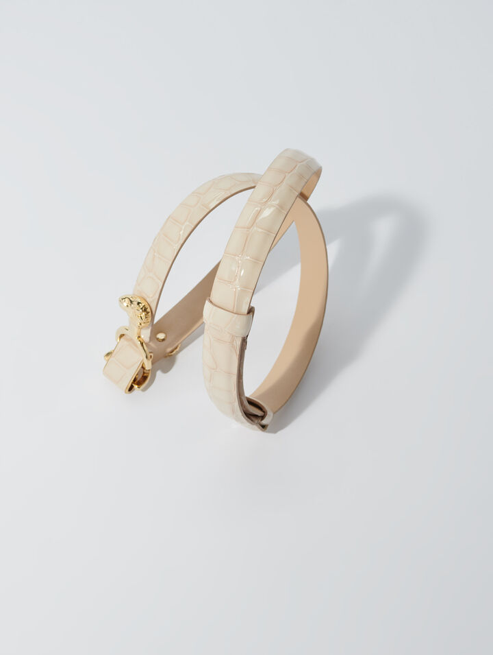 Ceinture en cuir glossy Clover