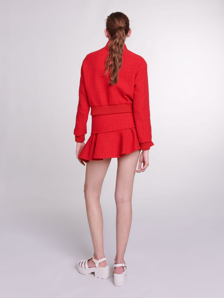 Blouson court en tweed