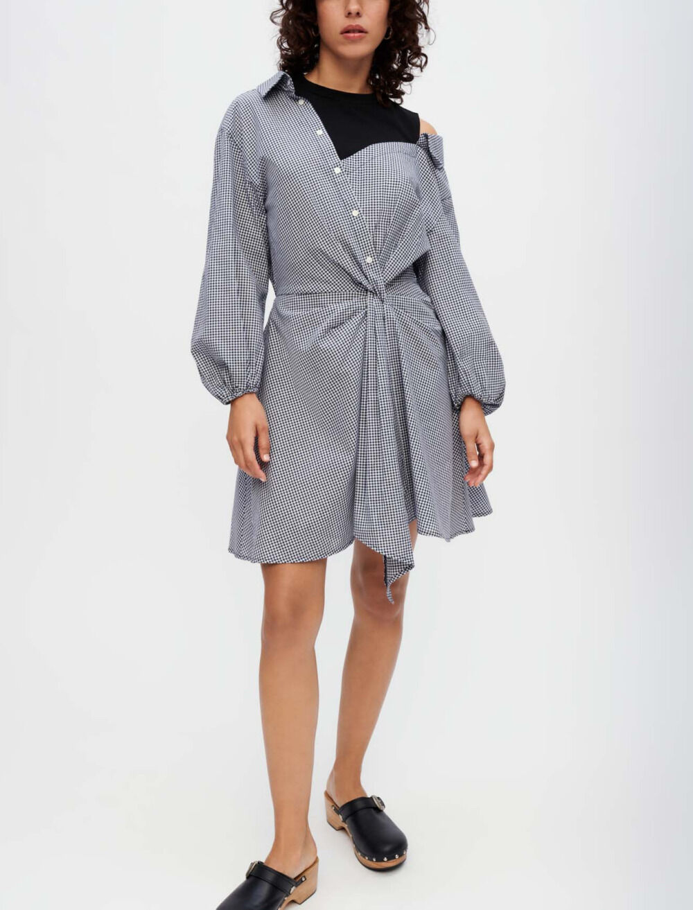 Robe chemise trompe l il a carreaux
