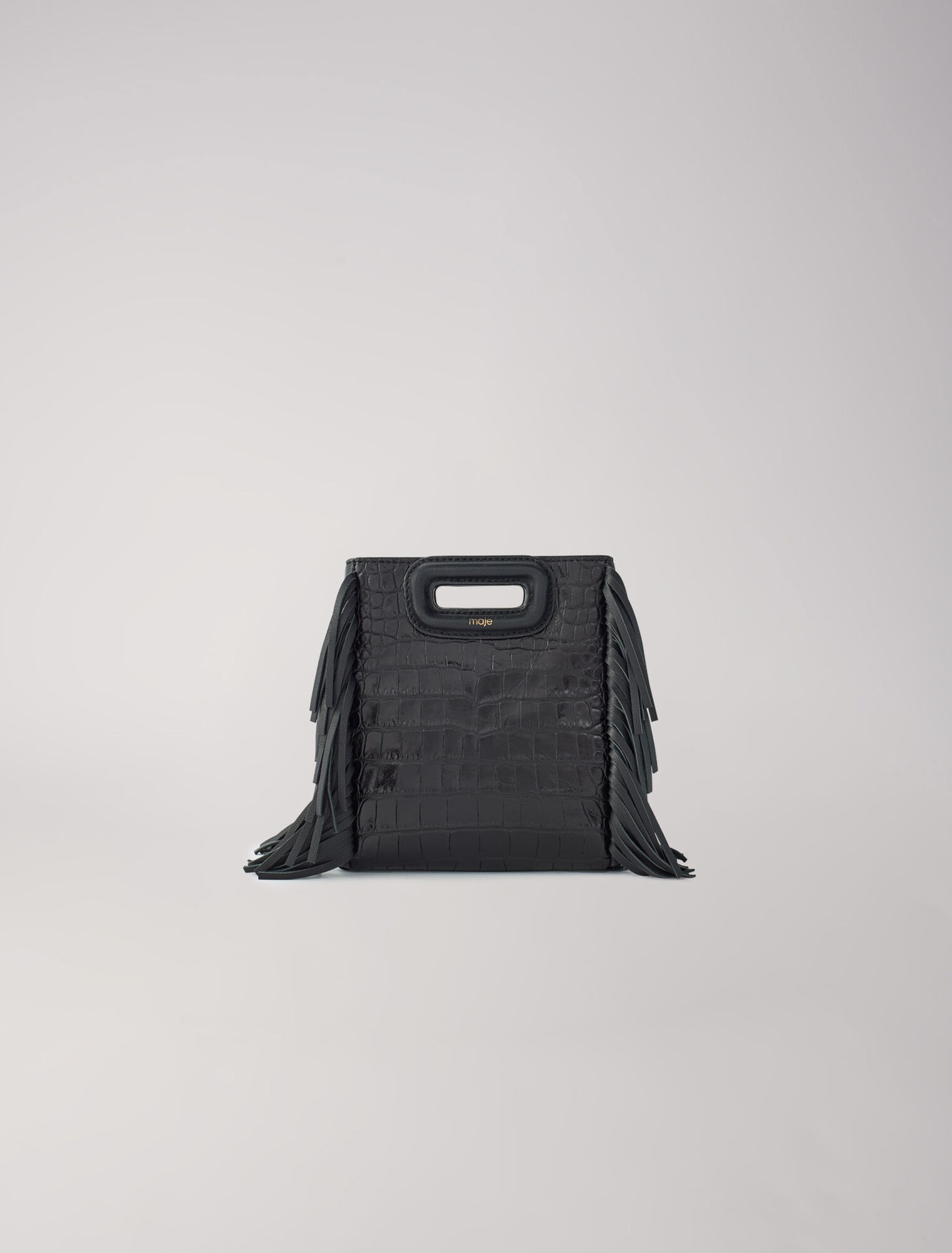 Sac M Mini en cuir effet croco