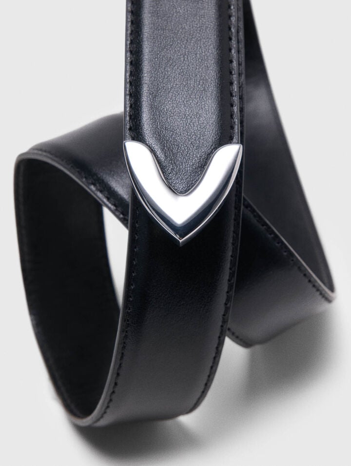 Ceinture en cuir lisse