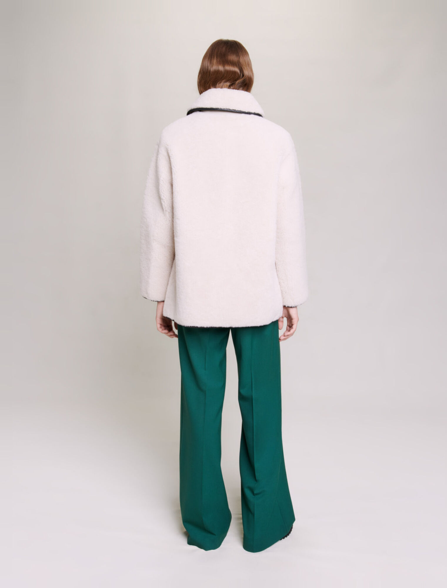 Manteau mi-long shearling