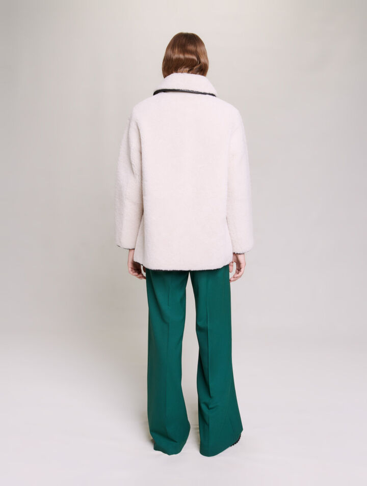 Manteau mi-long shearling