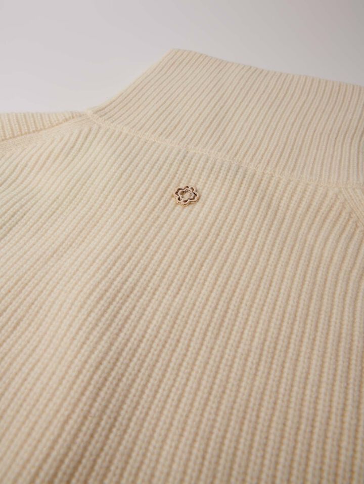 Col zippé en laine et cachemire