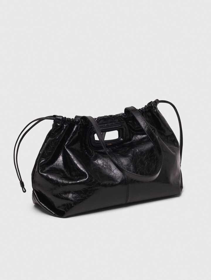 Sac M Tote en cuir craquel&eacute;