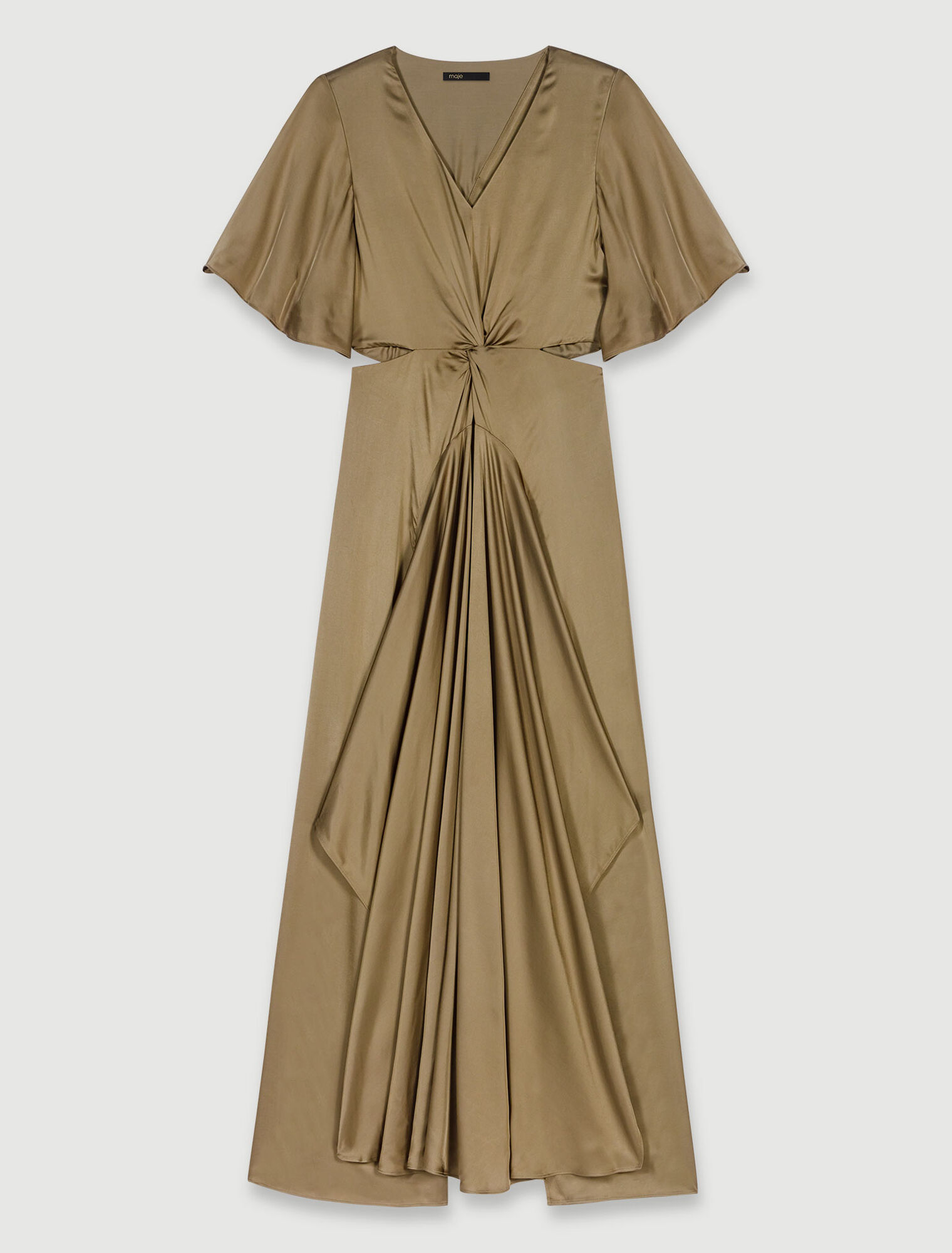 Robe longue satin?�e ajour?�e - Robes | Maje