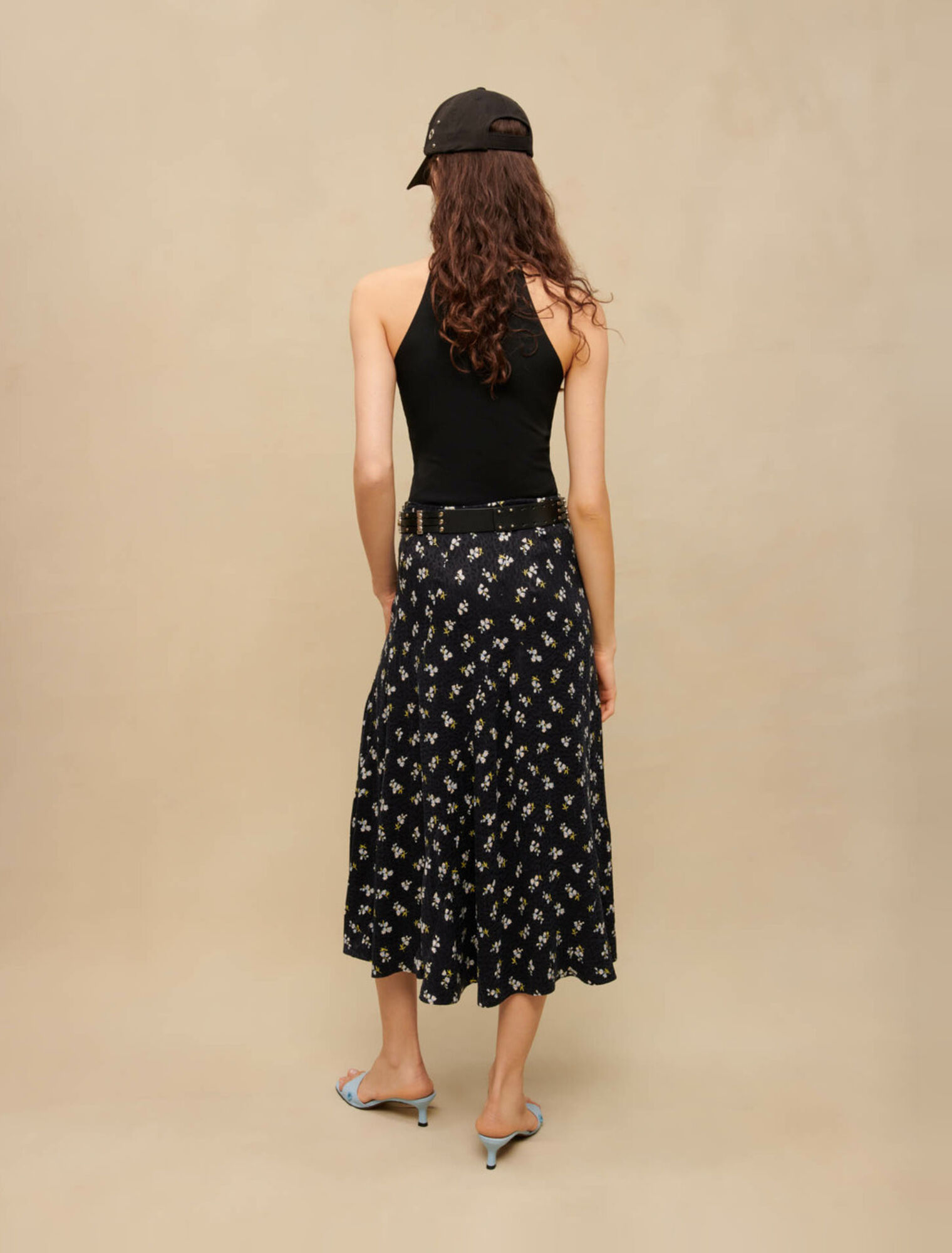 Black halter neck top