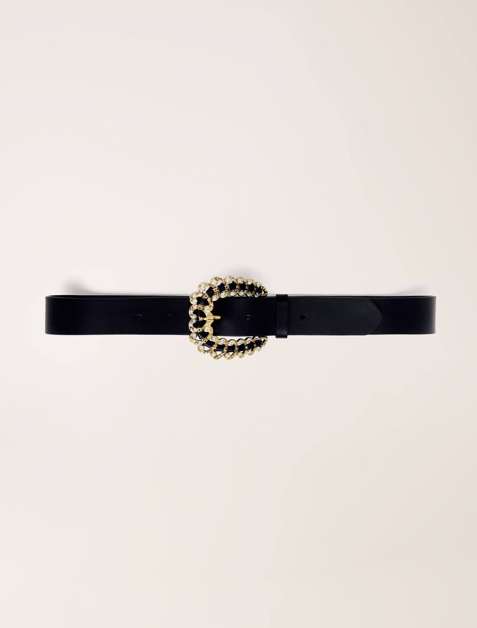 Ceinture à boucle ornée de strass