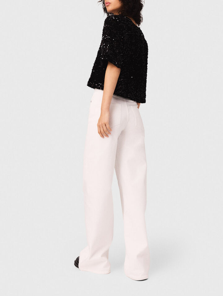 Top en velours et sequins