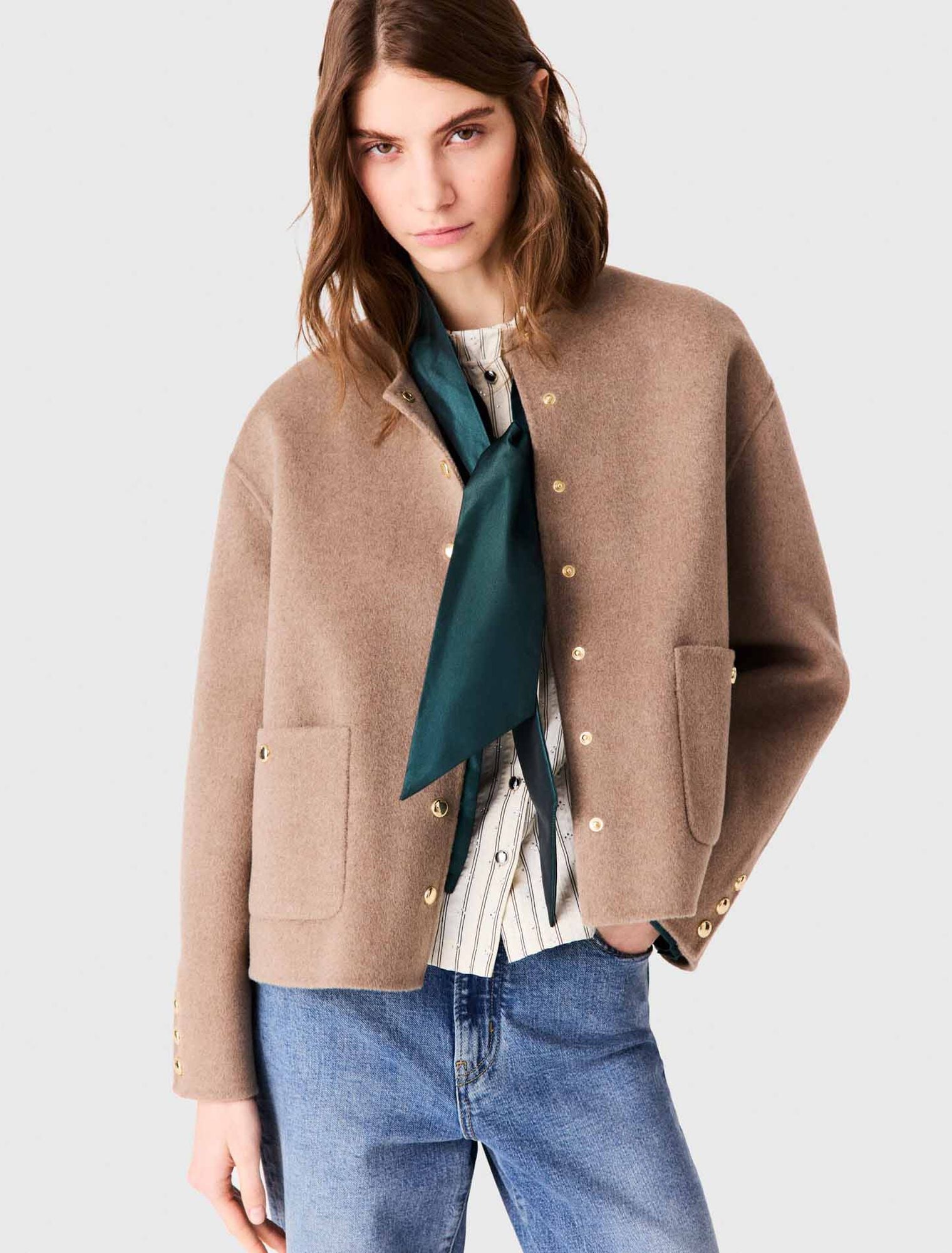 Short double-faced coat