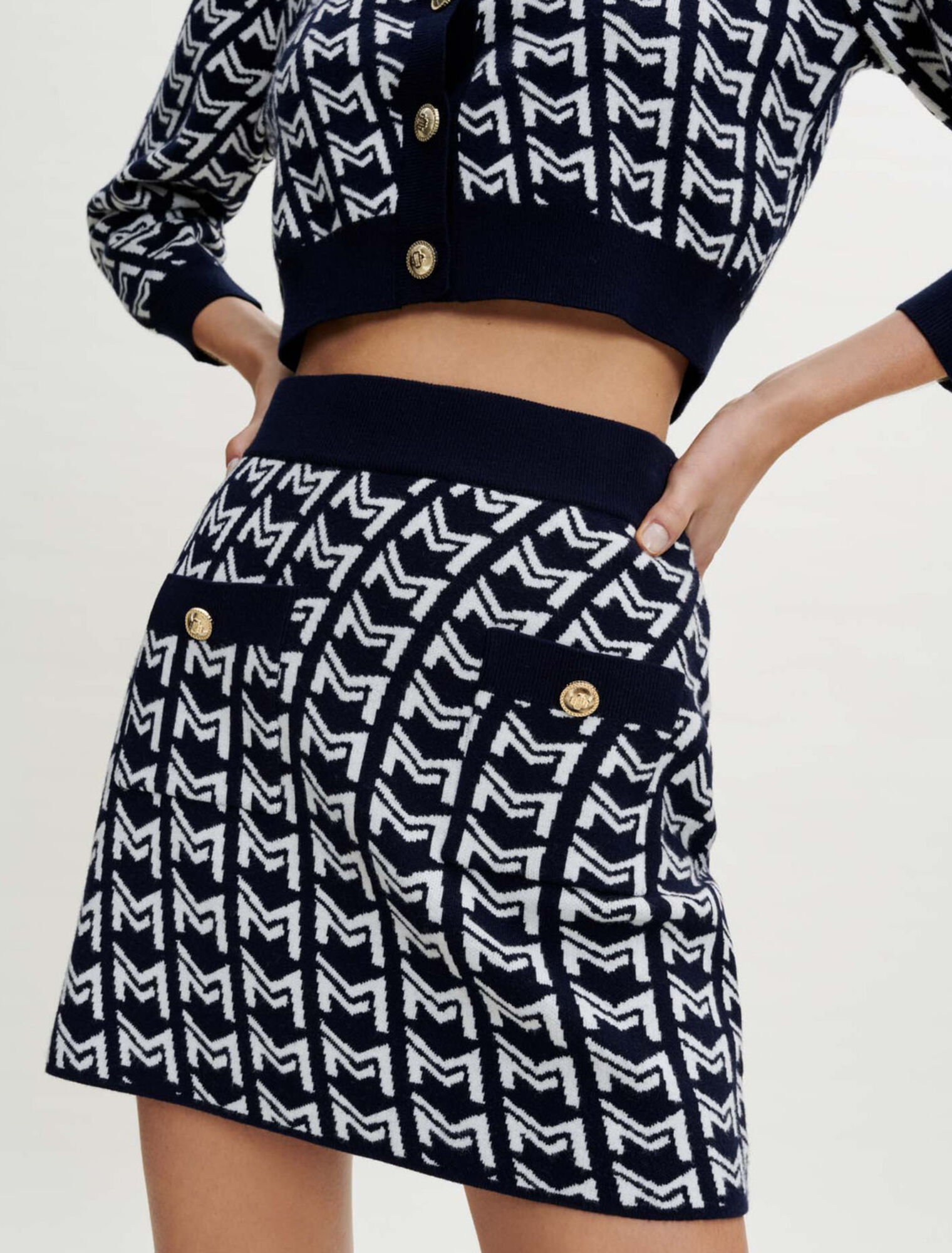 Jupe en jacquard monogramme 