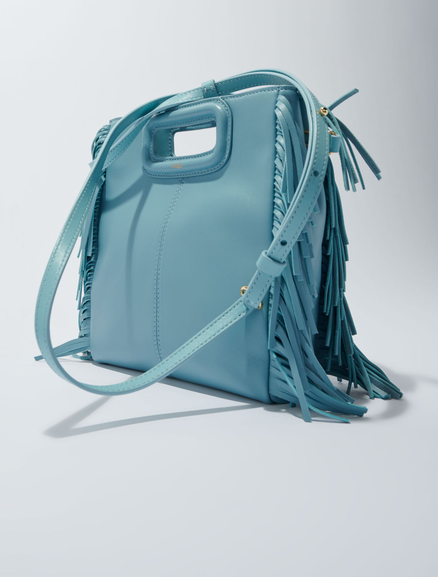 Sac M en cuir à franges