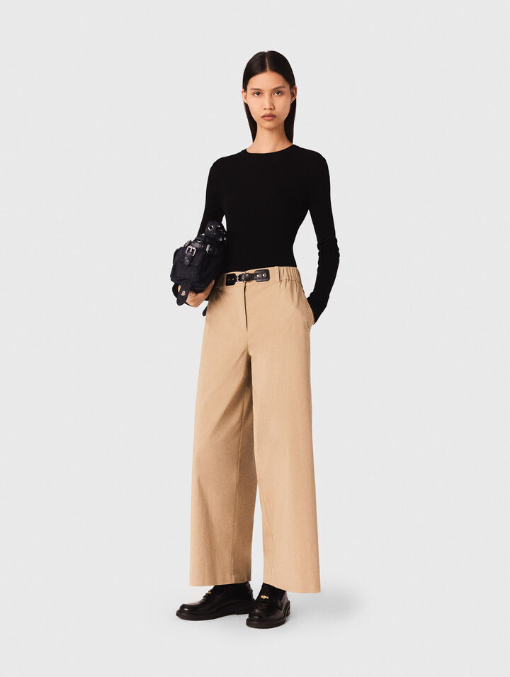 Pantalon large en coton