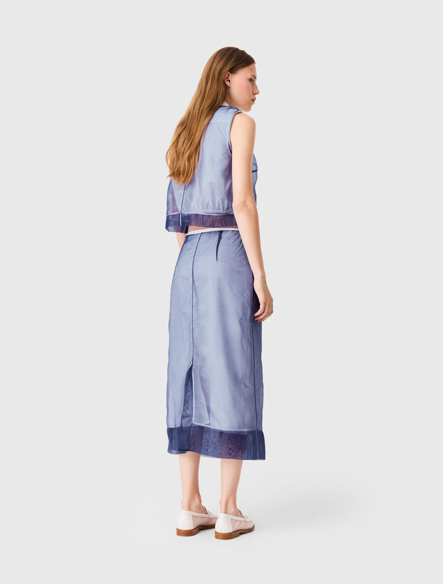 Cotton top with removable organza