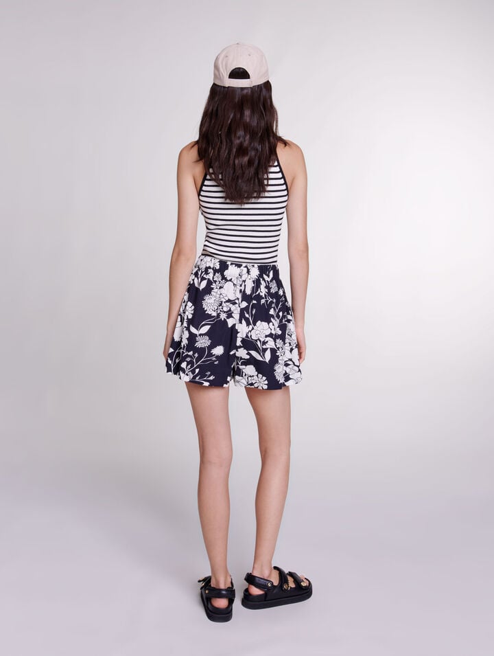 Short imprimé en coton