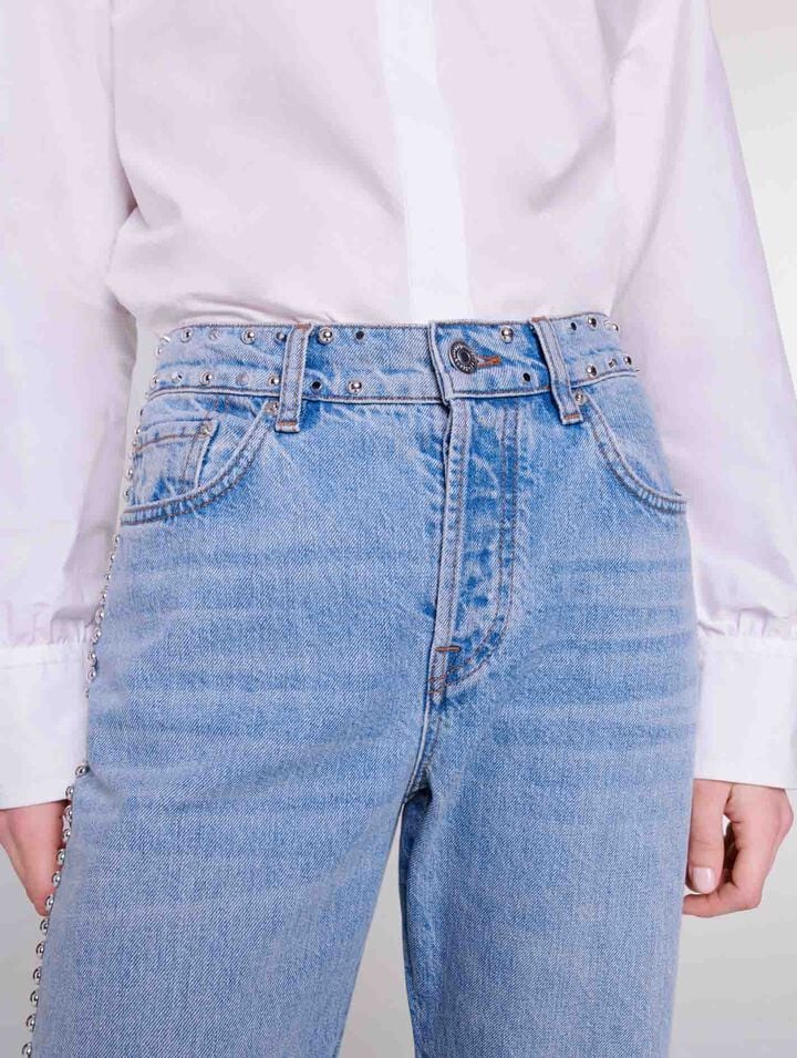 Jean large à studs