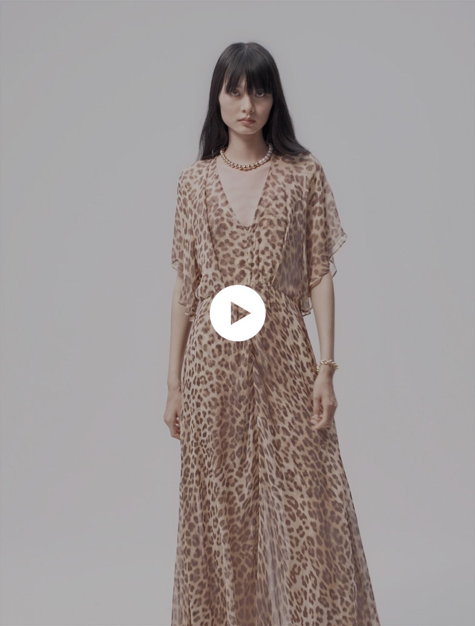 Leopard-print maxi dress