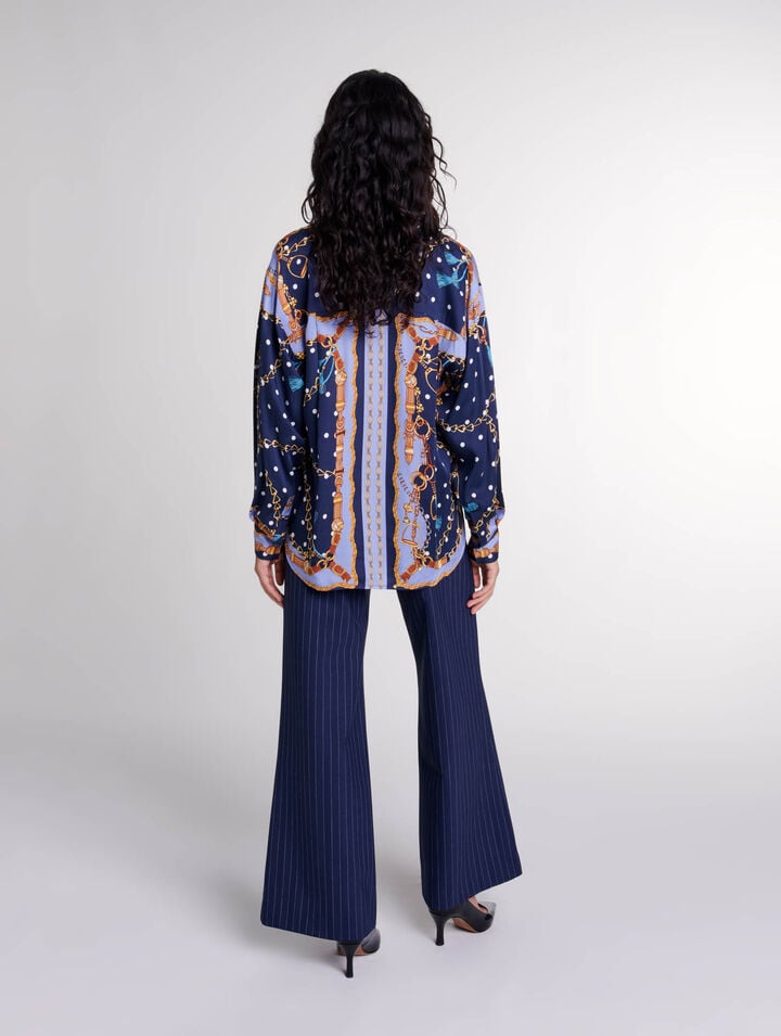 Chemise satinée imprimée