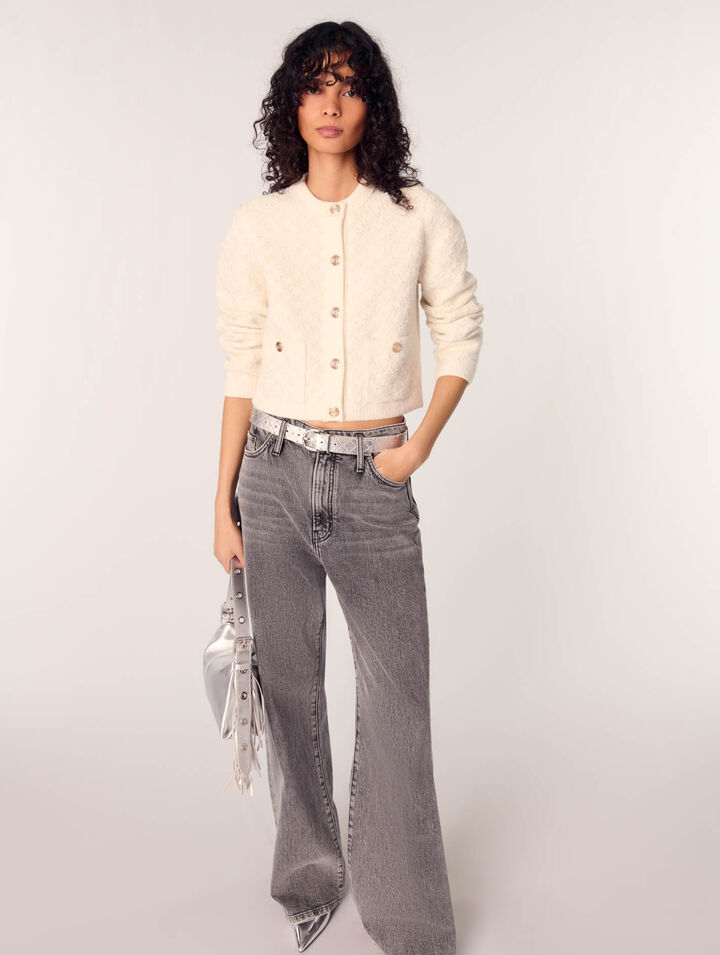 Cardigan court effet tweed