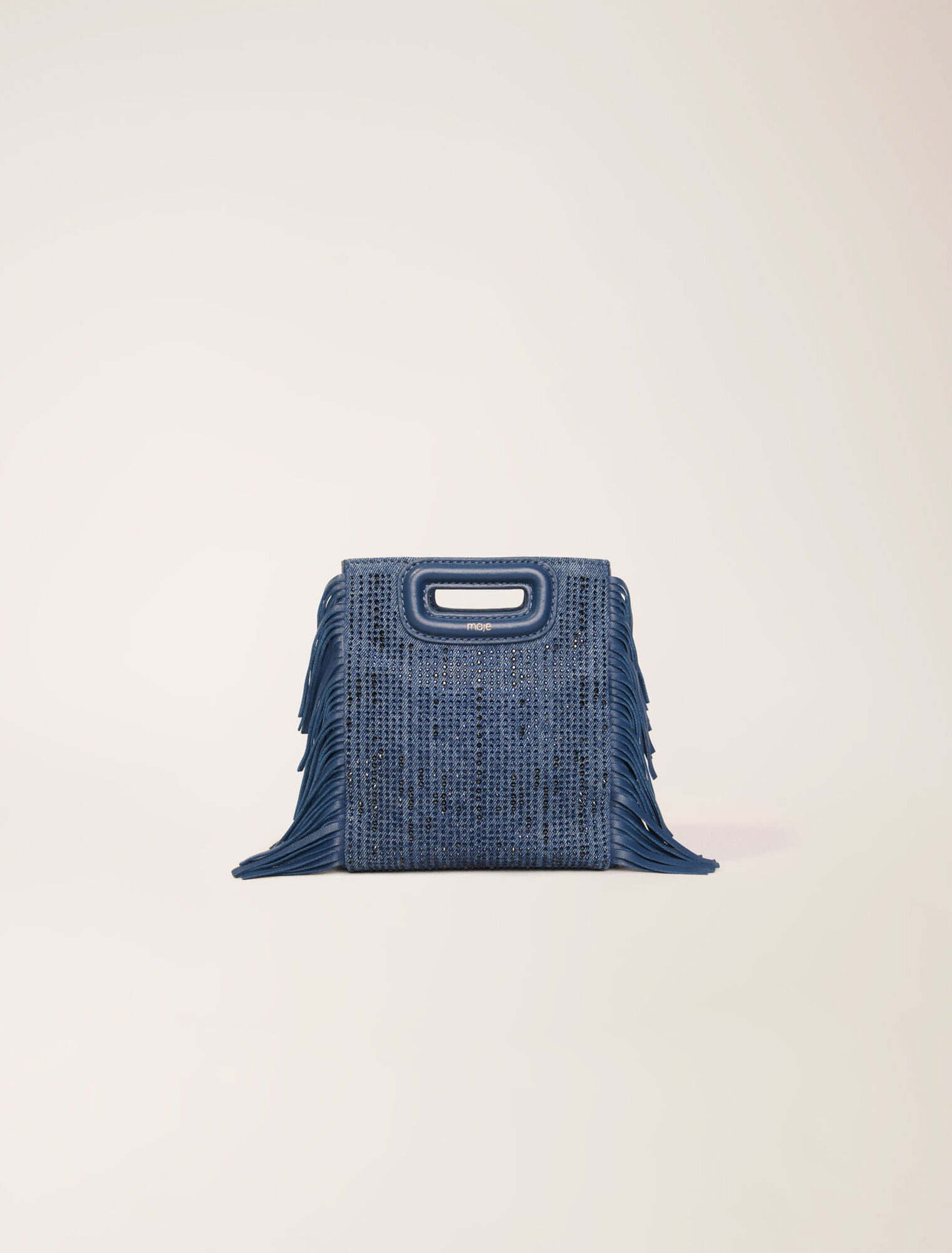 Sac M Mini en denim strassé