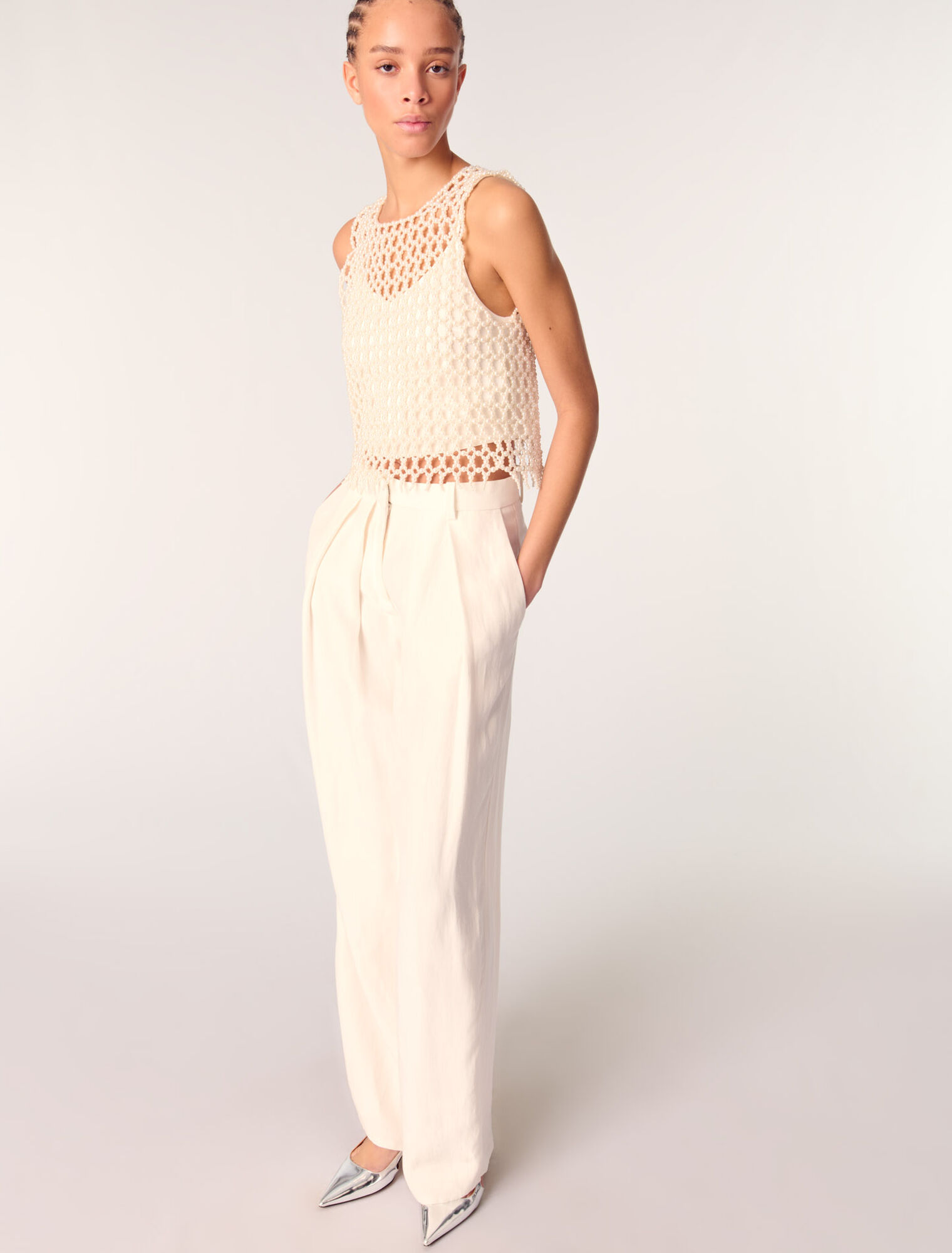 Pantalon de tailleur large