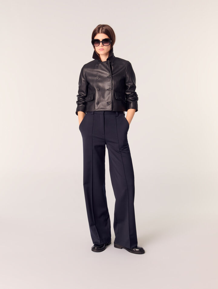 Pantalon de tailleur avec pli