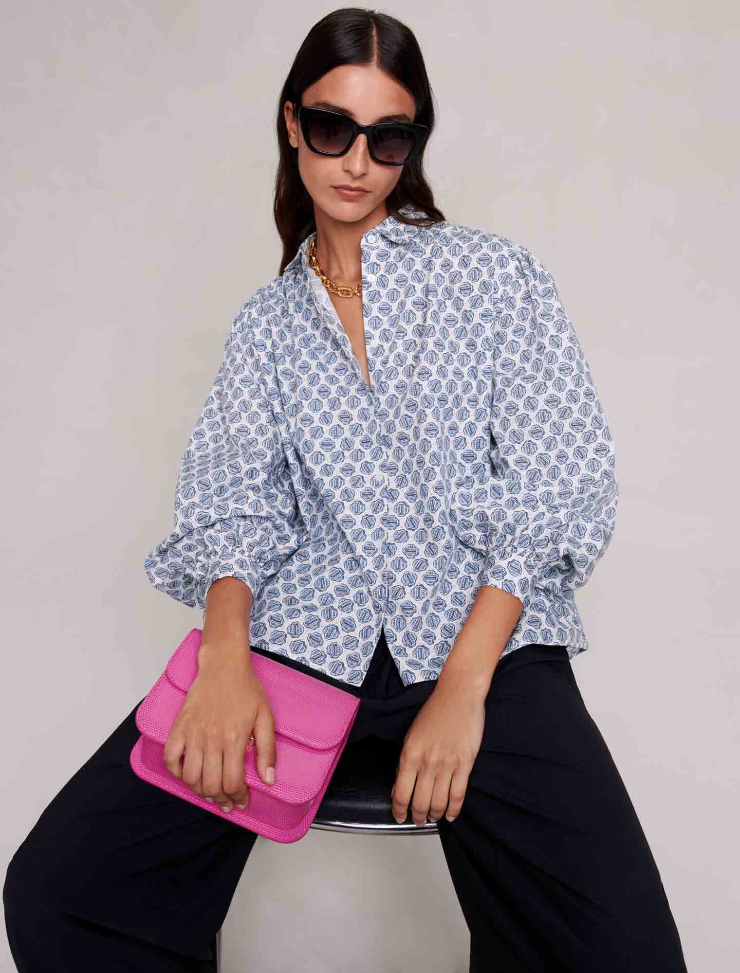 Chemise imprimé monogramme